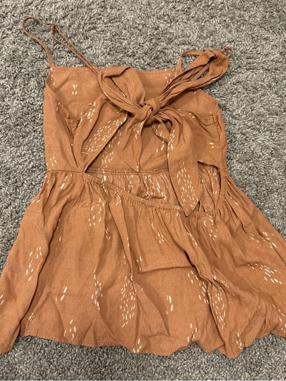 Rust Spaghetti Strap Tank - Picture 2 of 3